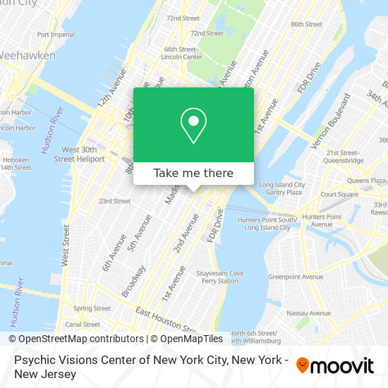 Psychic Visions Center of New York City map