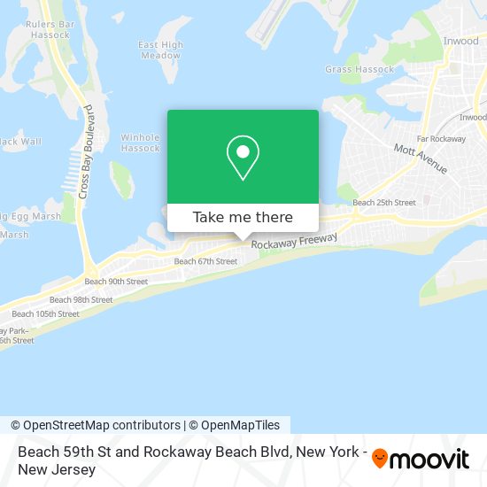 Mapa de Beach 59th St and Rockaway Beach Blvd