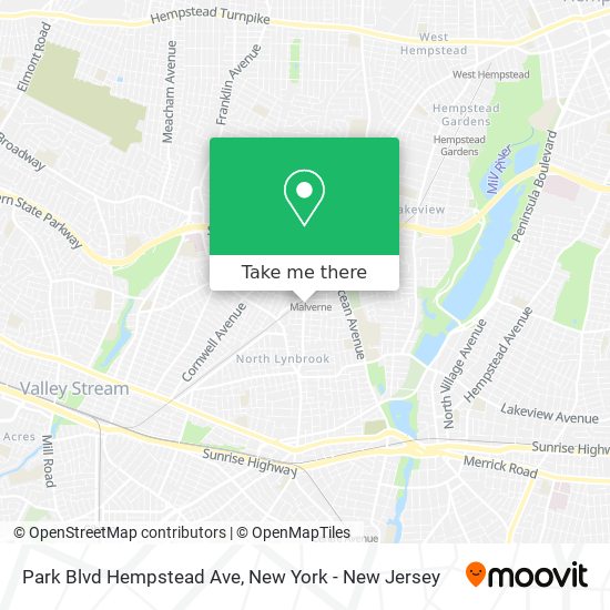 Park Blvd Hempstead Ave map