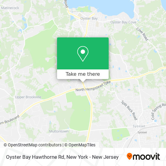 Oyster Bay Hawthorne Rd map