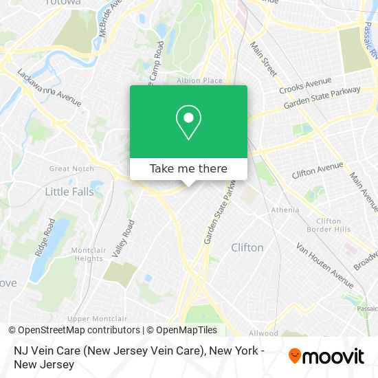 Mapa de NJ Vein Care (New Jersey Vein Care)