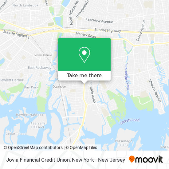 Mapa de Jovia Financial Credit Union