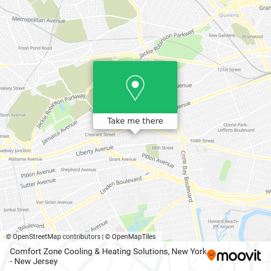 Comfort Zone Cooling & Heating Solutions map
