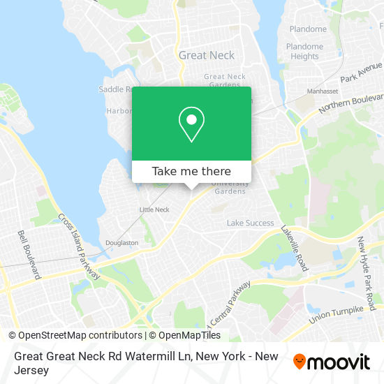 Mapa de Great Great Neck Rd Watermill Ln