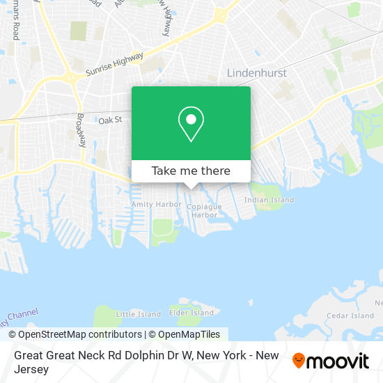 Great Great Neck Rd Dolphin Dr W map