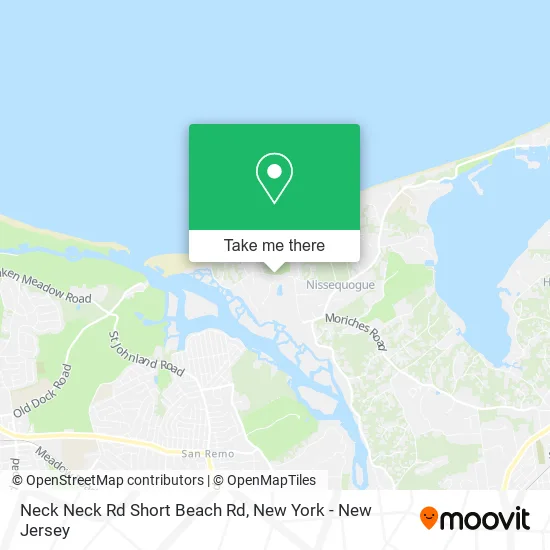 Neck Neck Rd Short Beach Rd map