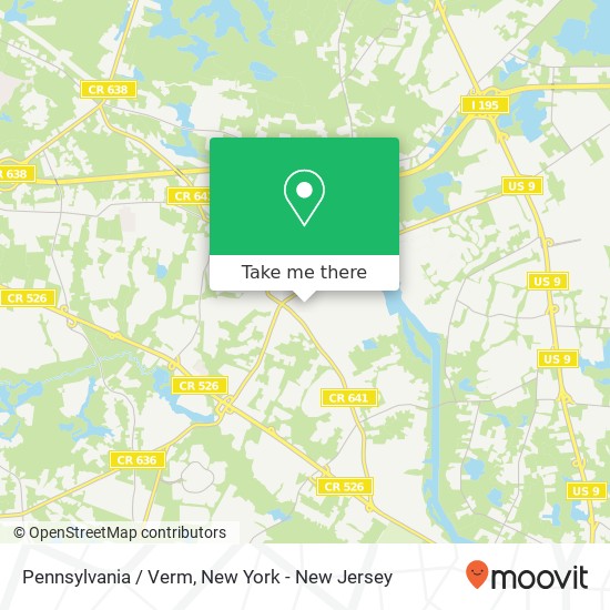 Mapa de Pennsylvania / Verm, Jackson, NJ 08527