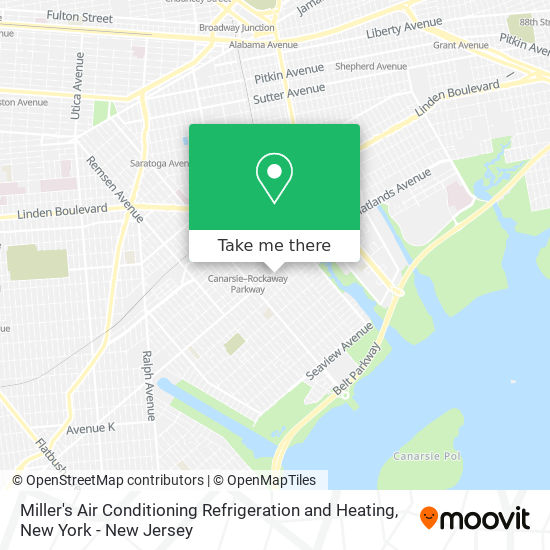 Miller's Air Conditioning Refrigeration and Heating map