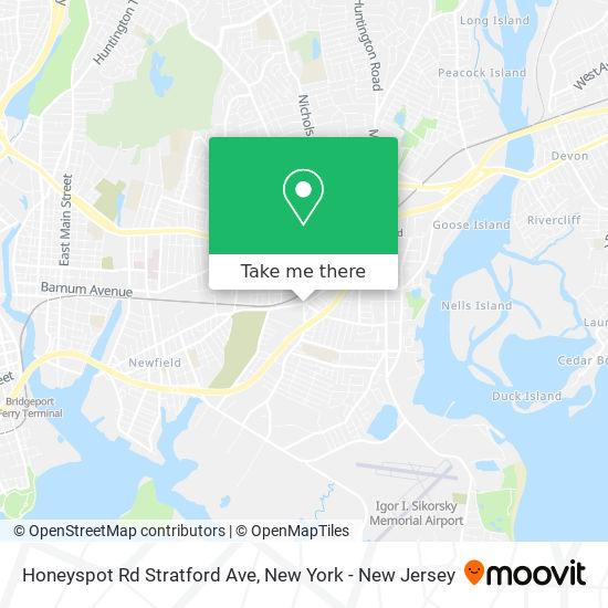 Mapa de Honeyspot Rd Stratford Ave