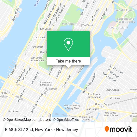 E 68th St / 2nd map