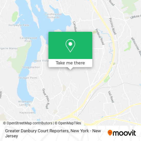 Greater Danbury Court Reporters map