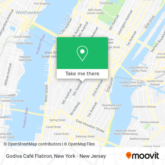 Godiva Café Flatiron map