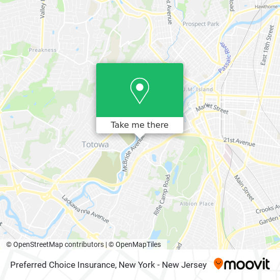 Mapa de Preferred Choice Insurance