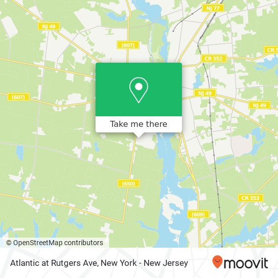 Mapa de Atlantic at Rutgers Ave, Bridgeton, NJ 08302