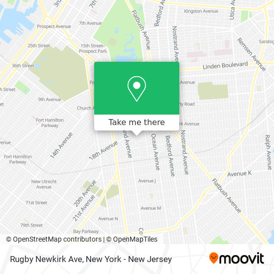 Mapa de Rugby Newkirk Ave