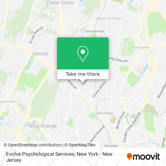 Evolve Psychological Services map