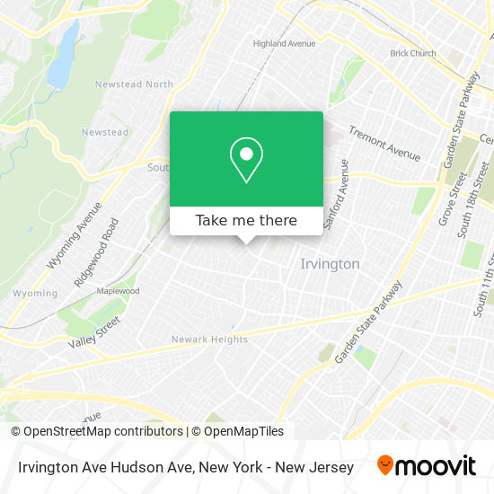 Mapa de Irvington Ave Hudson Ave