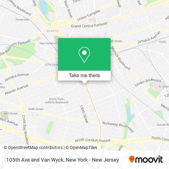 105th Ave and Van Wyck map