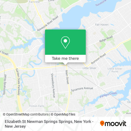 Elizabeth St Newman Springs Springs map