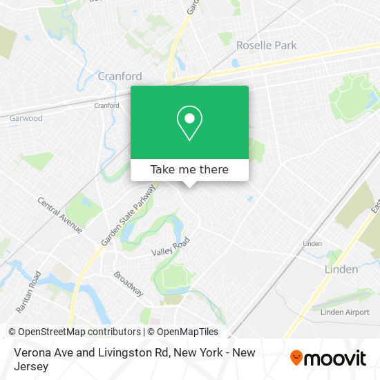 Verona Ave and Livingston Rd map