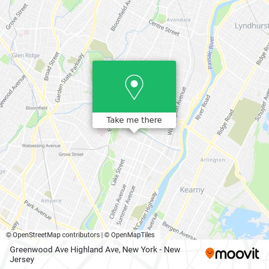 Mapa de Greenwood Ave Highland Ave