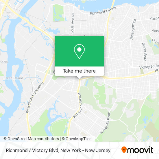 Richmond / Victory Blvd map