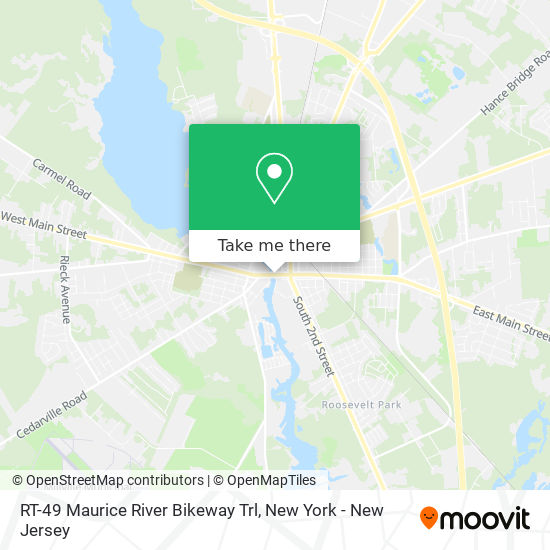 RT-49 Maurice River Bikeway Trl map