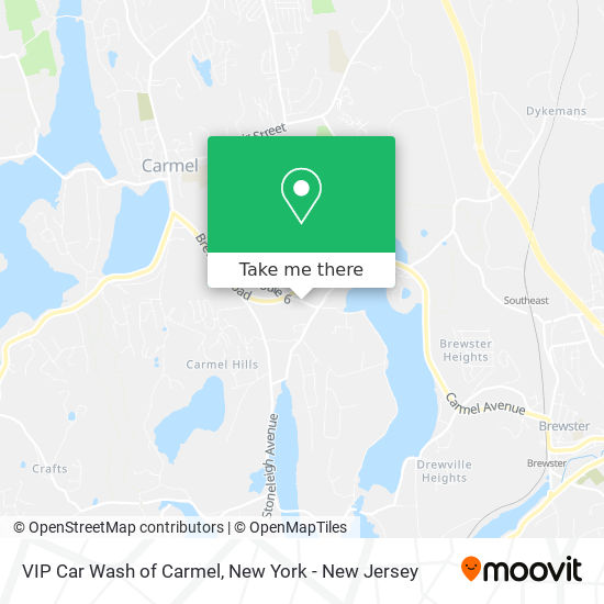 VIP Car Wash of Carmel map