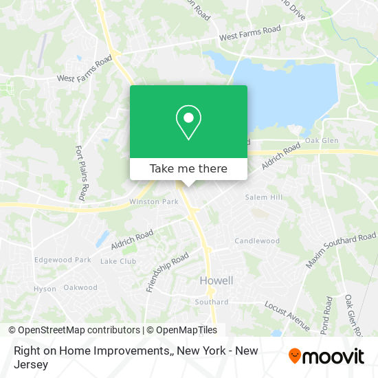 Right on Home Improvements, map