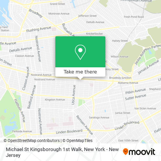 Michael St Kingsborough 1st Walk map