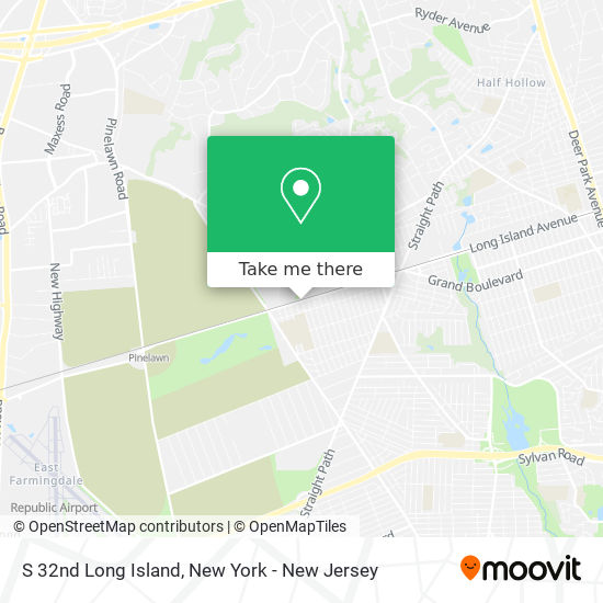 S 32nd Long Island map