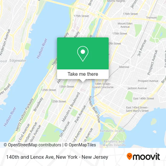 140th and Lenox Ave map