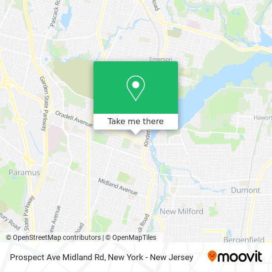 Prospect Ave Midland Rd map