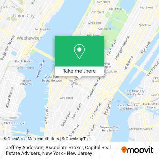 Mapa de Jeffrey Anderson, Associate Broker, Capital Real Estate Advisers