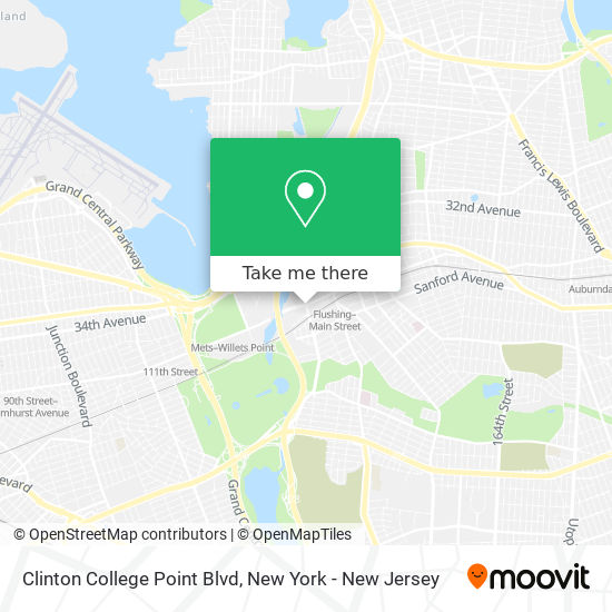 Clinton College Point Blvd map