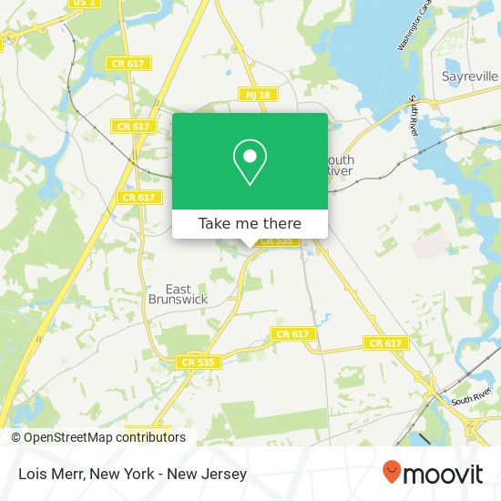 Mapa de Lois Merr, East Brunswick, NJ 08816