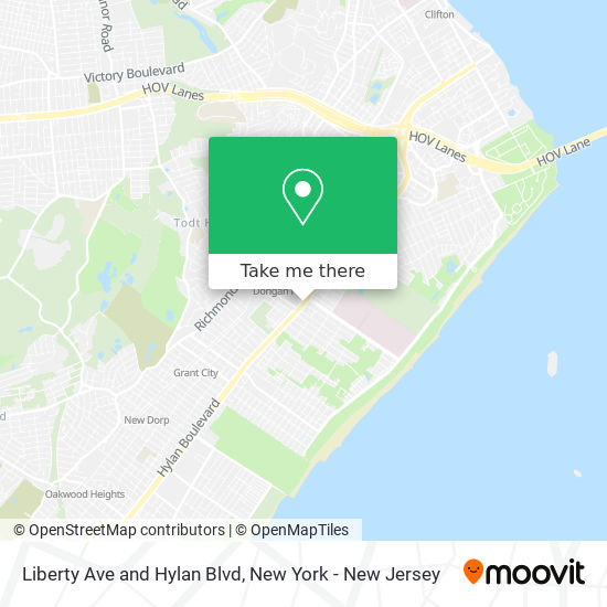 Liberty Ave and Hylan Blvd map