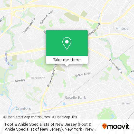 Foot & Ankle Specialists of New Jersey map