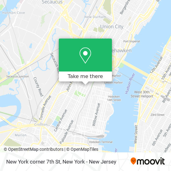 Mapa de New York corner 7th St