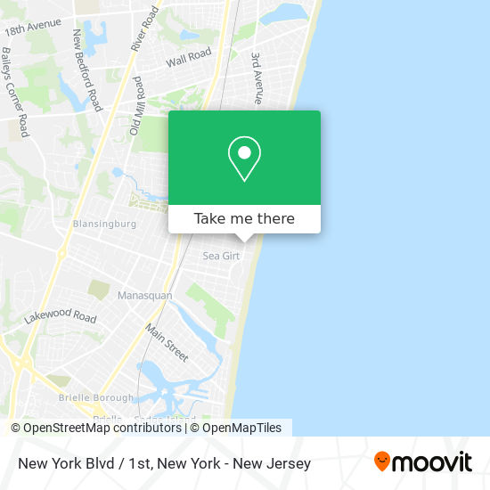 Mapa de New York Blvd / 1st