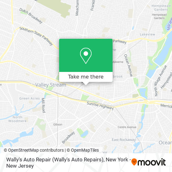 Wally's Auto Repair map