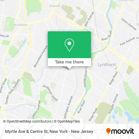Myrtle Ave & Centre St map