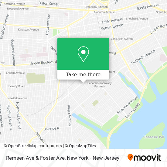 Remsen Ave & Foster Ave map