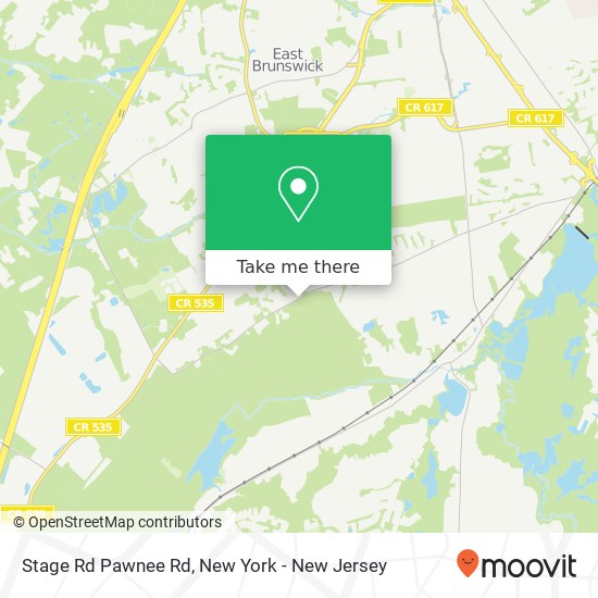 Mapa de Stage Rd Pawnee Rd, East Brunswick, NJ 08816