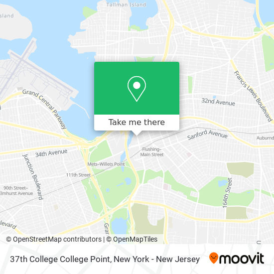 37th College College Point map