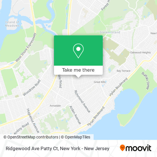 Ridgewood Ave Patty Ct map