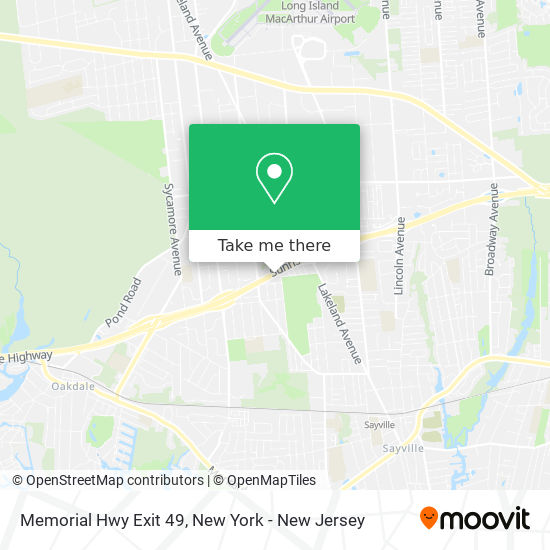 Memorial Hwy Exit 49 map