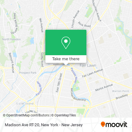 Madison Ave RT-20 map