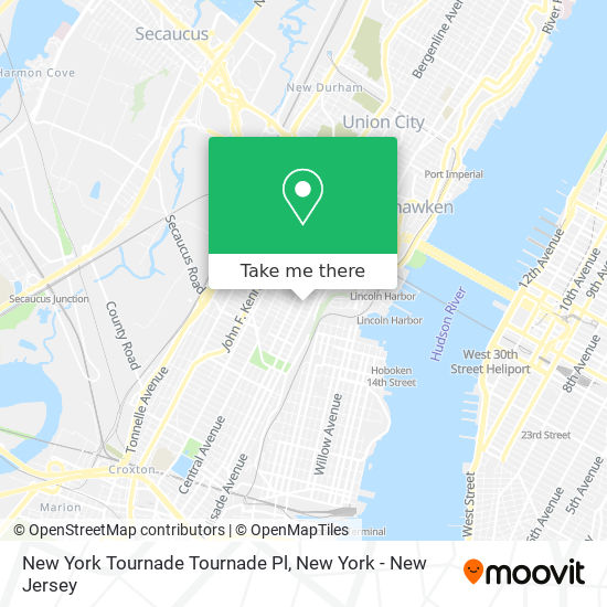 New York Tournade Tournade Pl map