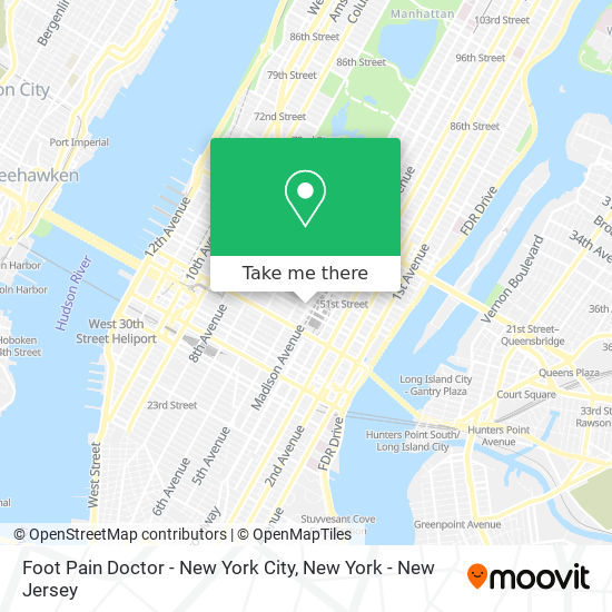 Foot Pain Doctor - New York City map